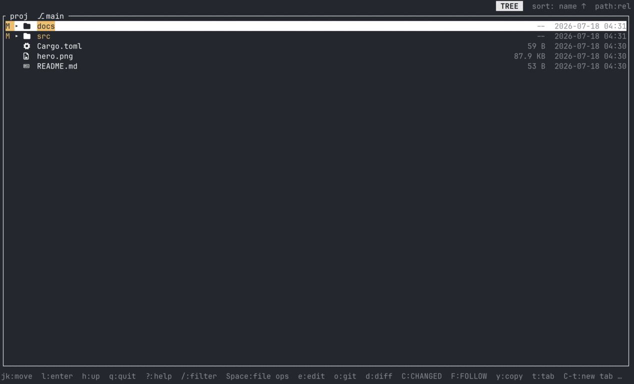 konoma のツアー — ツリー・全画面画像プレビュー・Markdown・git ガター付きコード・git グラフ